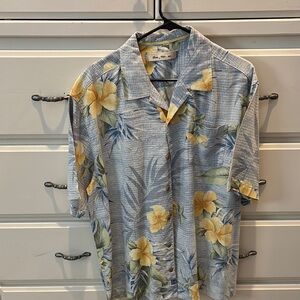 Men's Blue Floral Shirt